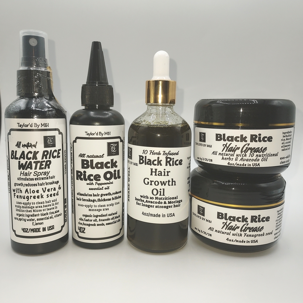 Veganic Black Rice Hair Growth Set Extra Strength